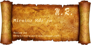 Mireisz Róza névjegykártya